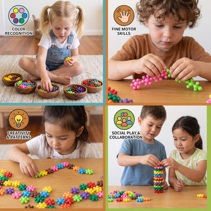 Montessori Plum Blossom Building Block Set