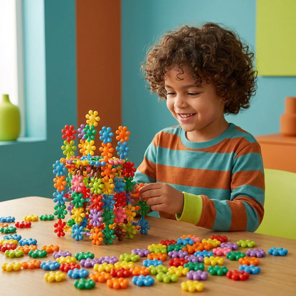 Montessori Plum Blossom Building Block Set