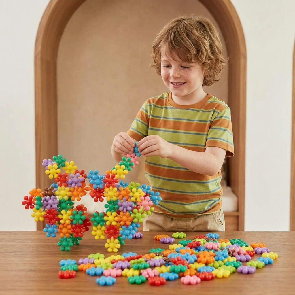 Montessori Plum Blossom Building Block Set