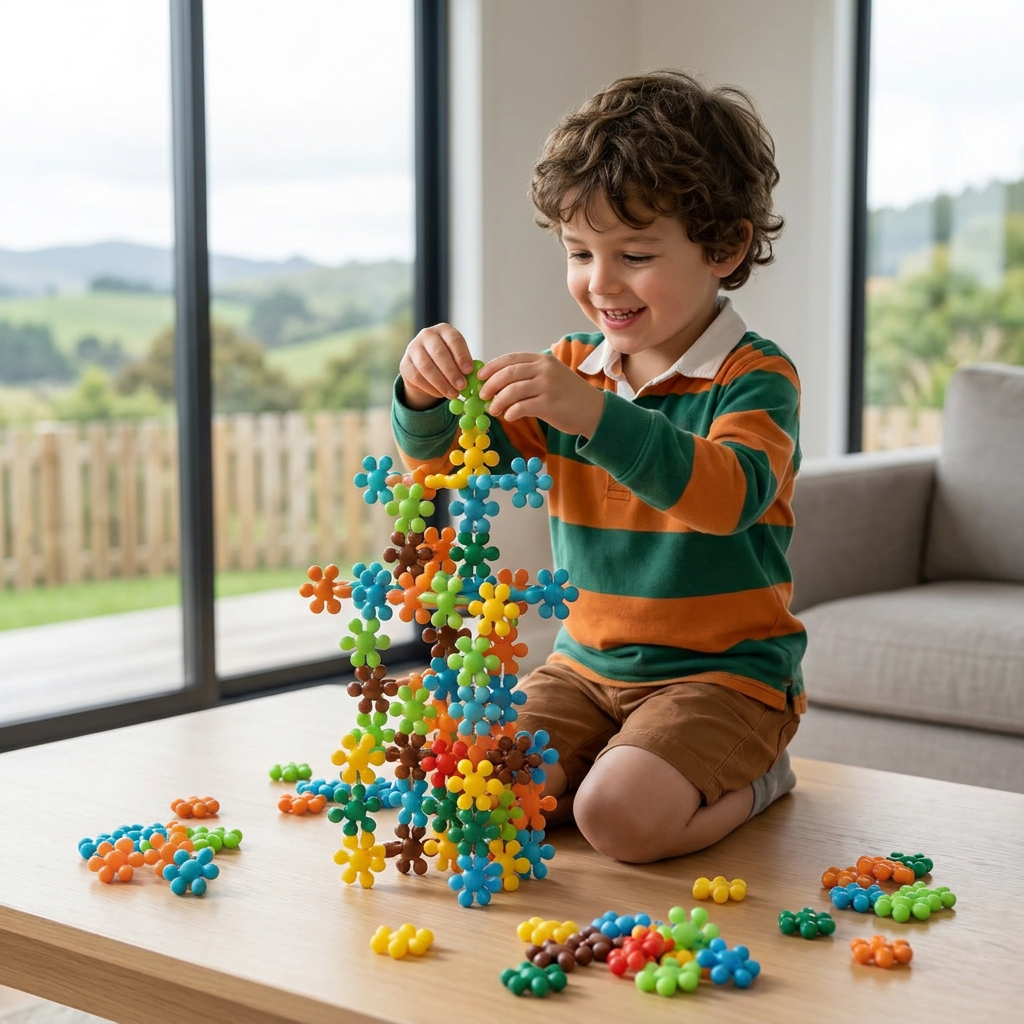 Montessori Plum Blossom Building Block Set