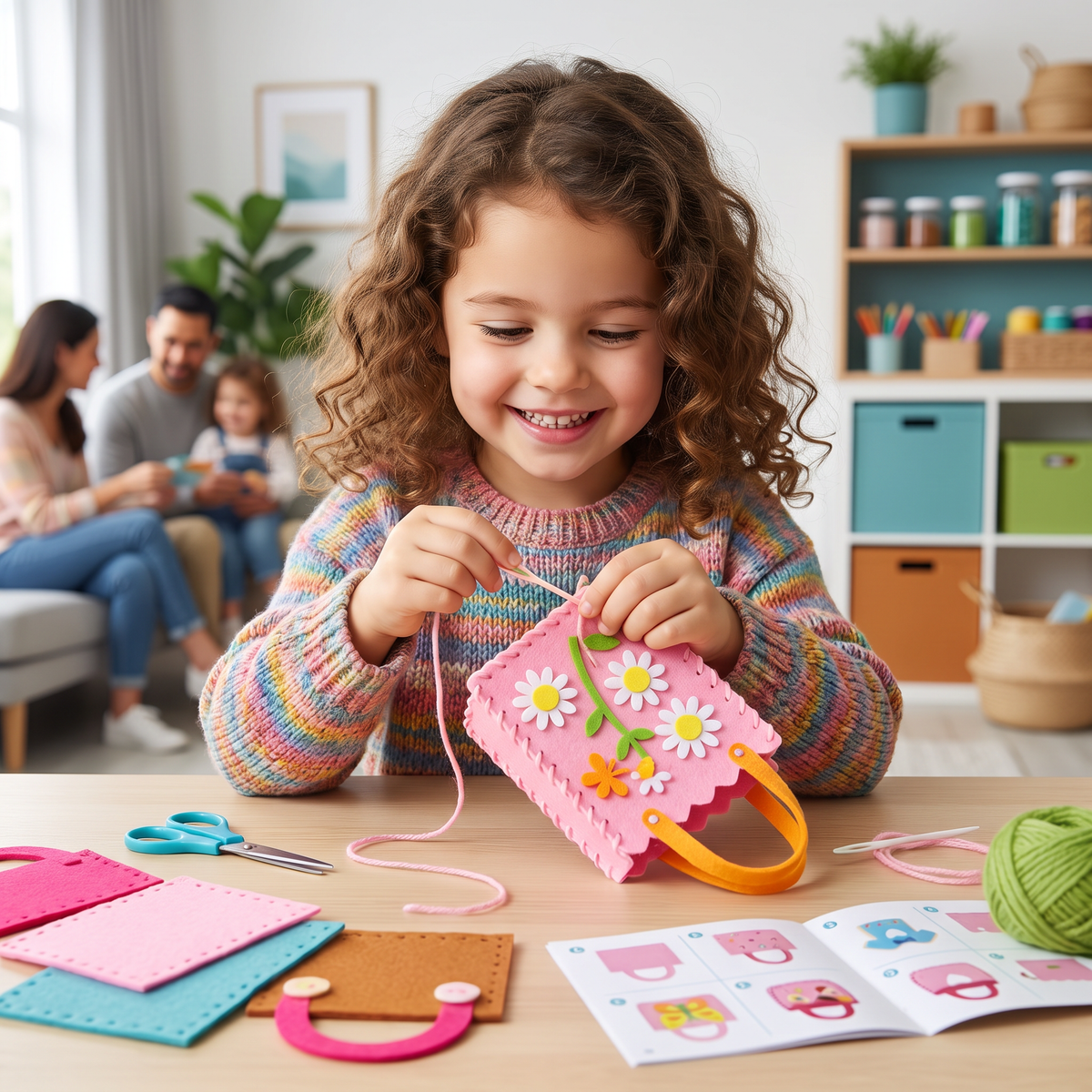 DIY Cute Felt Handbag Sewing Craft Kit for Kids