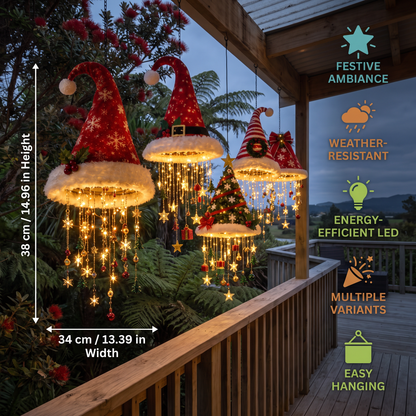 Christmas Santa Hat Lights with LED String Decorations
