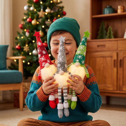 LED Light-Up Christmas Gnome Decorations