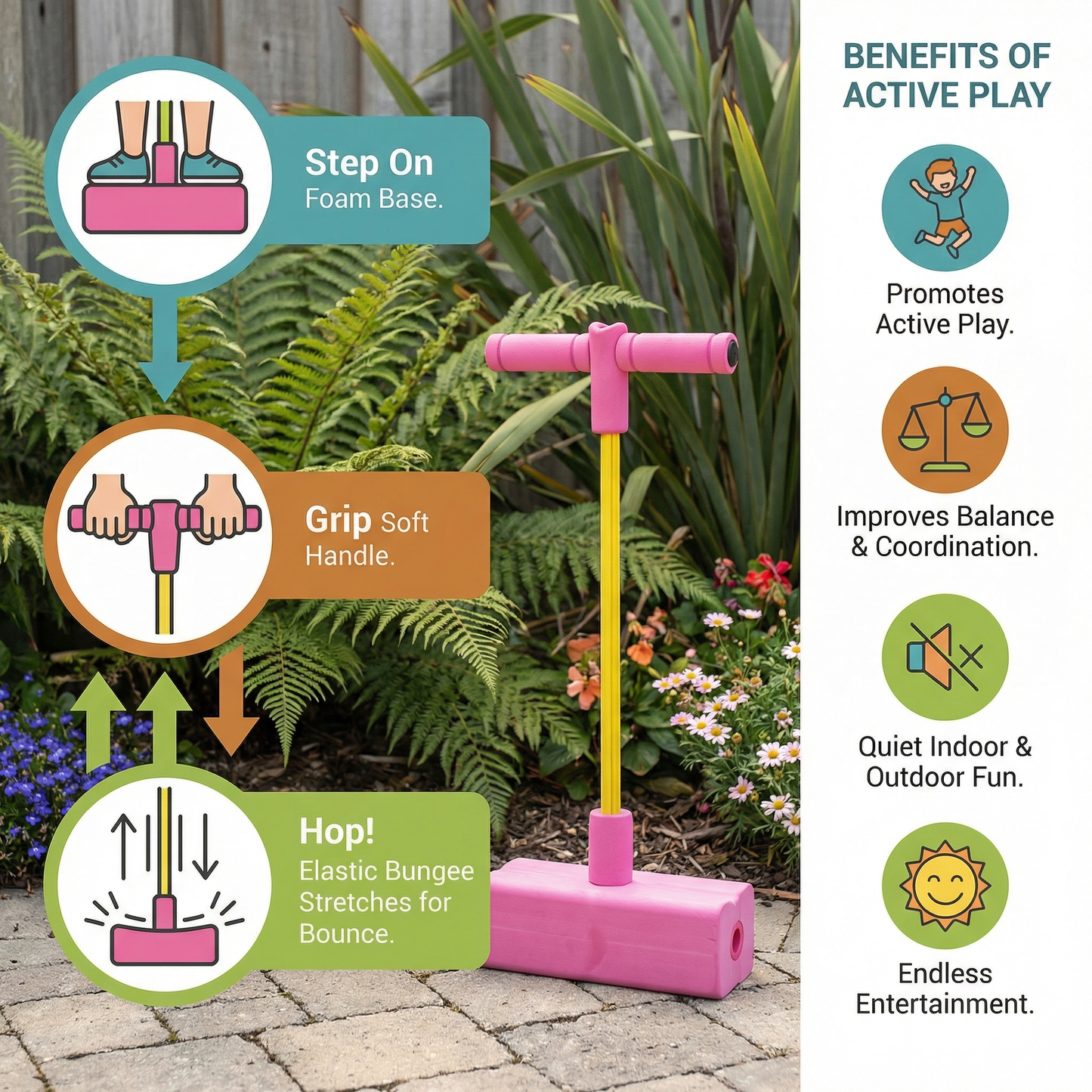 Kids' Foam Pogo Hopper – Jumping Toy for Indoors & Outdoors