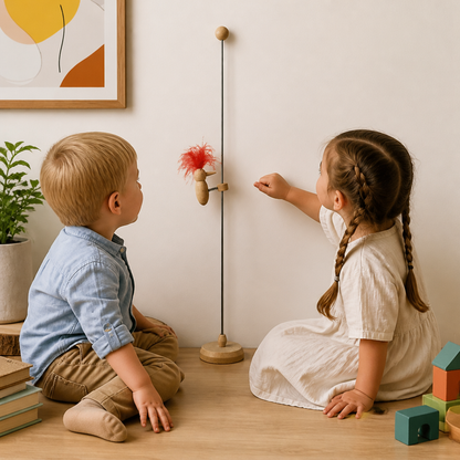 Wooden Woodpecker Learning Toy for Kids