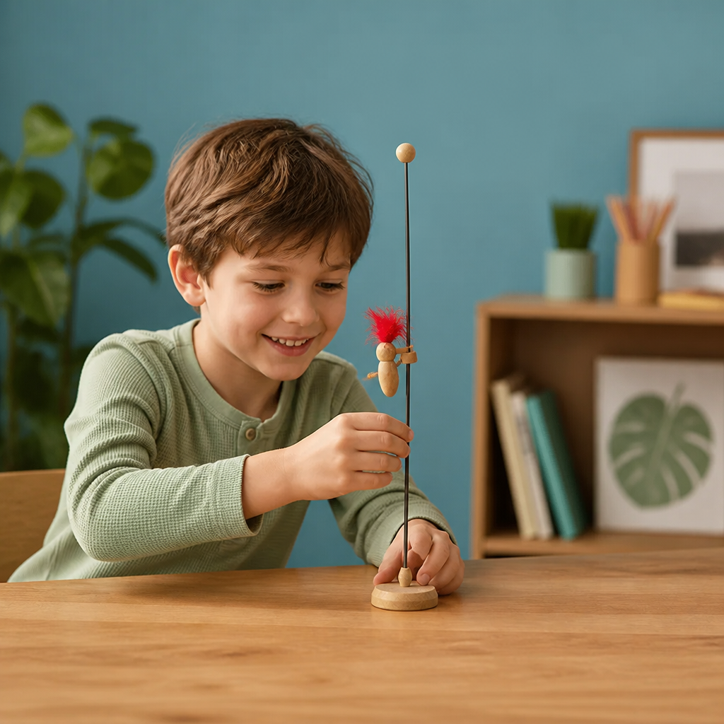 Wooden Woodpecker Learning Toy for Kids