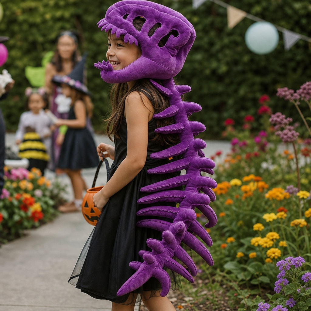 Funny Dinosaur Skeleton Plush Costume