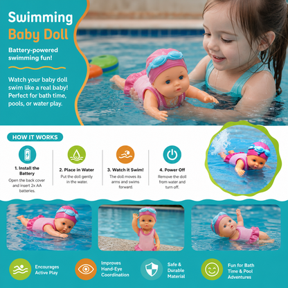 Swimming Baby Doll – Waterproof Electric Pool Toy for Kids