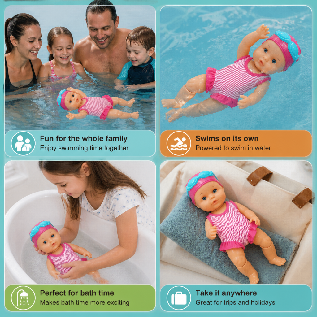 Swimming Baby Doll – Waterproof Electric Pool Toy for Kids