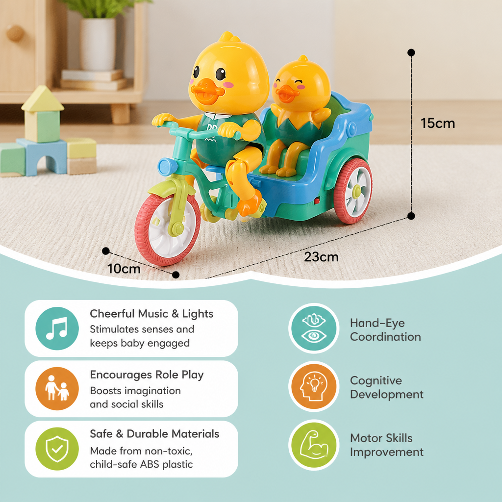 Electric Animal Tricycle – Interactive Ride-On Toy with Music & Light for Children