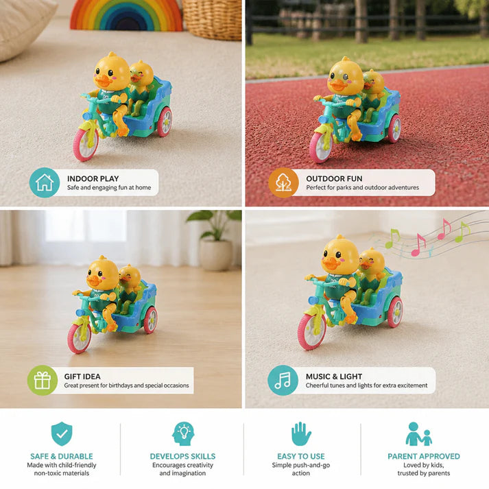 Electric Animal Tricycle – Interactive Ride-On Toy with Music & Light for Children