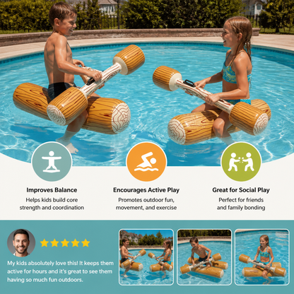 Inflatable Pool Battle Game for Kids – Water Balance & Splash Game