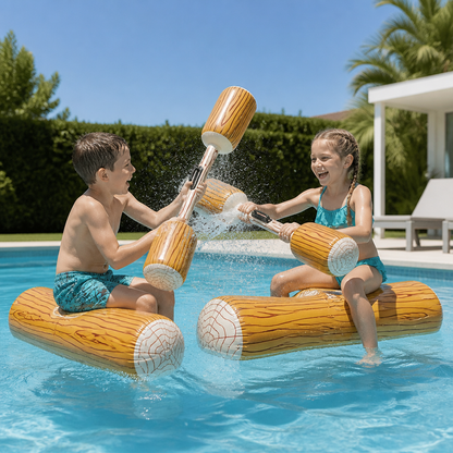 Inflatable Pool Battle Game for Kids – Water Balance & Splash Game