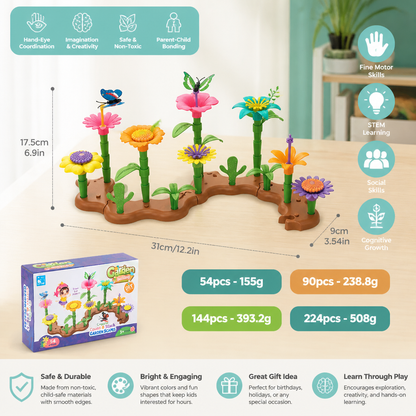 Flower Garden Building Toy for Kids – Creative Planting & Learning Playset for Little Gardeners