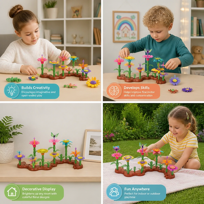 Flower Garden Building Toy for Kids – Creative Planting & Learning Playset for Little Gardeners