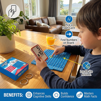 Math Learning Cards Set with Calculation Board – Addition, Subtraction, Multiplication & Division