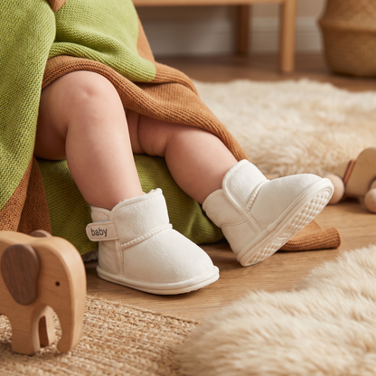 Fleece-Lined Baby Winter Boots with Soft, Non-Slip Soles