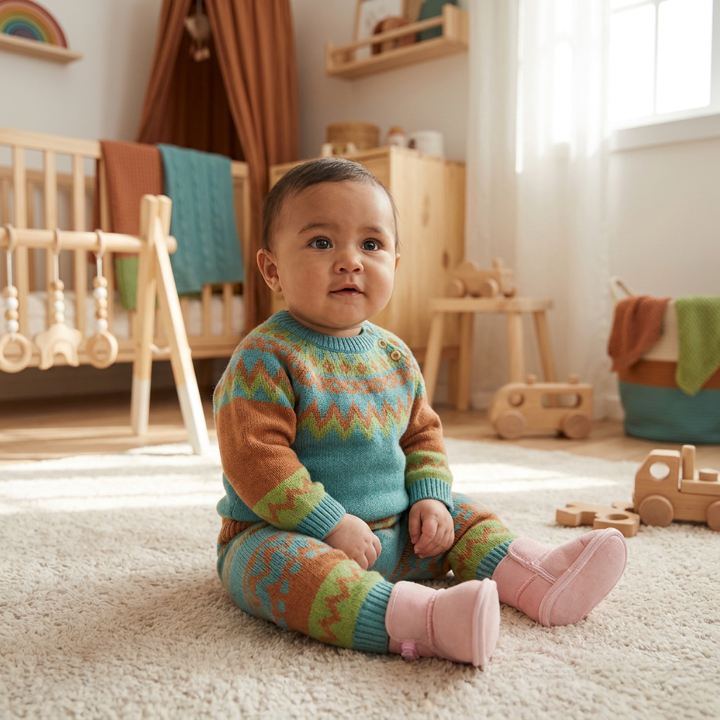 Fleece-Lined Baby Winter Boots with Soft, Non-Slip Soles