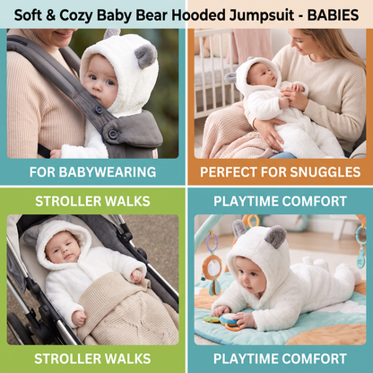 Soft & Cozy Baby Bear Hooded Jumpsuit