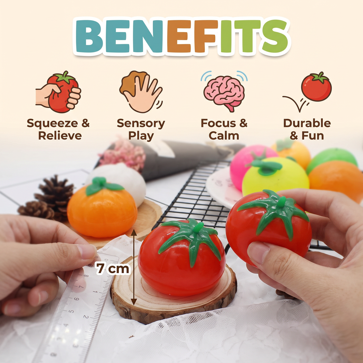 Food-Shaped Squishy Stress Relief Toy