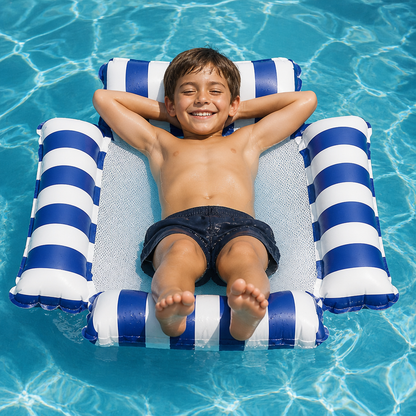 Inflatable Pool Seat for Children – Water Hammock with Mesh Surface