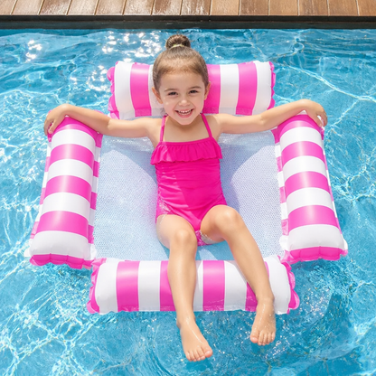 Inflatable Pool Seat for Children – Water Hammock with Mesh Surface