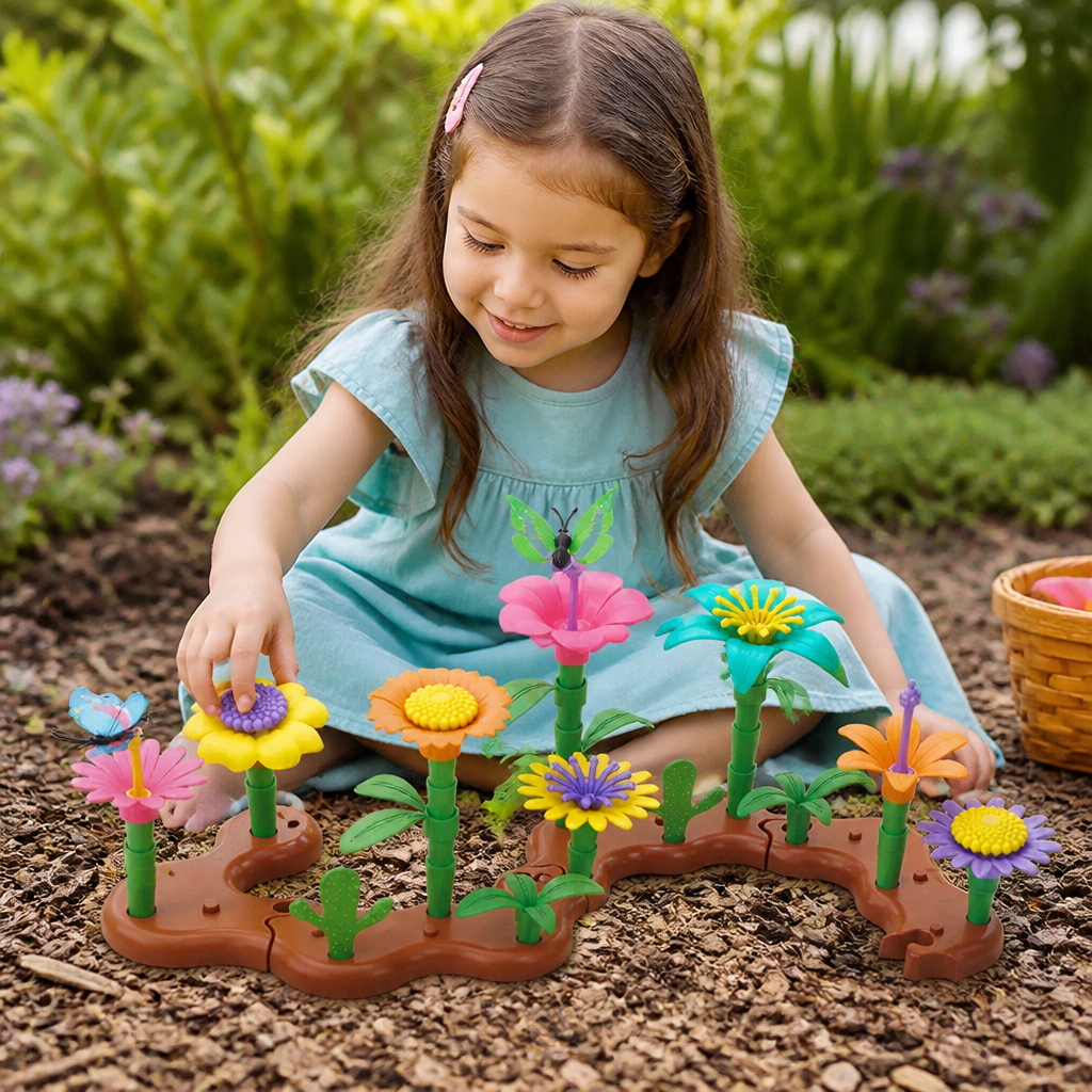 Flower Garden Building Toy for Kids – Creative Planting & Learning Playset for Little Gardeners