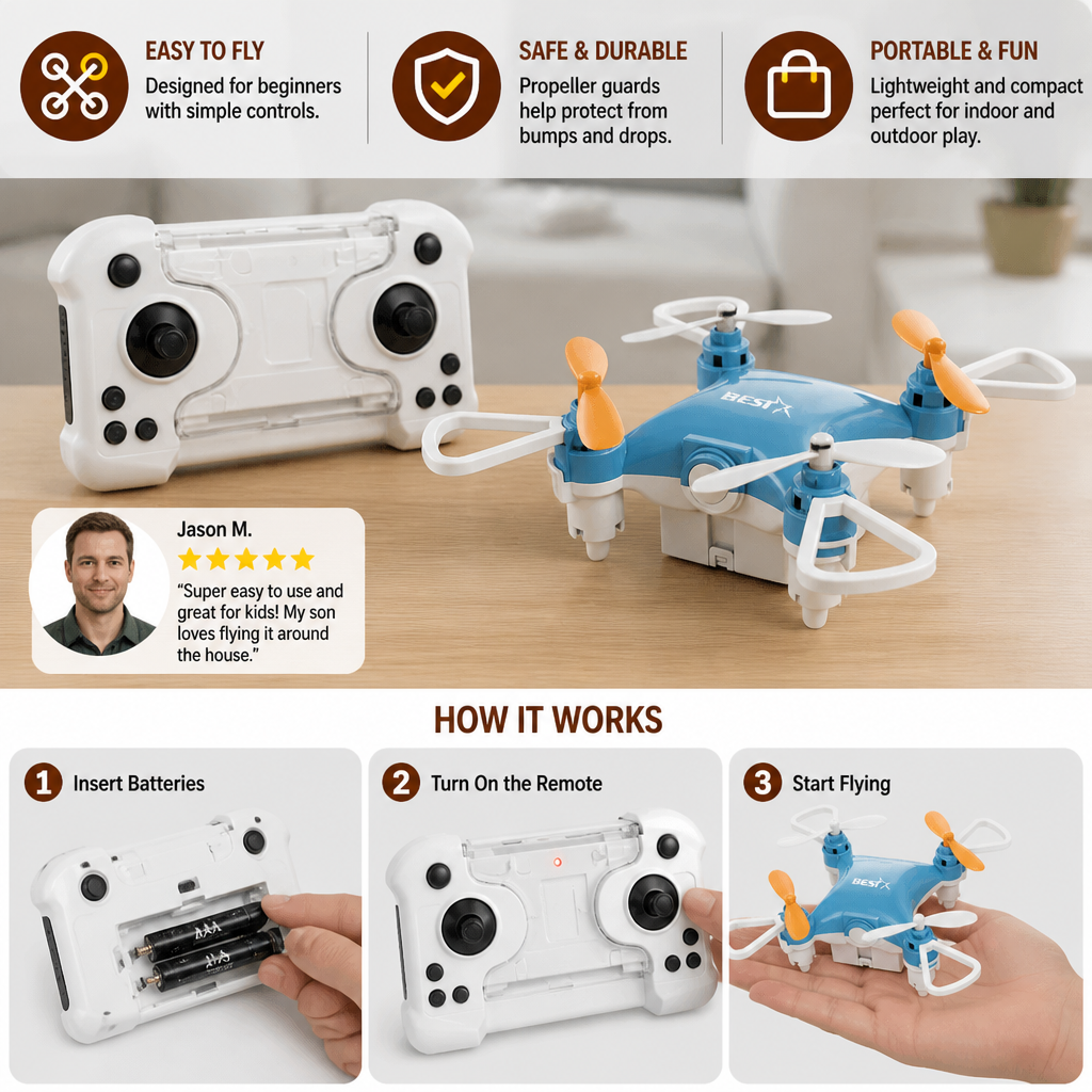 Mini Drone – RC Stunt Flyer for Kids