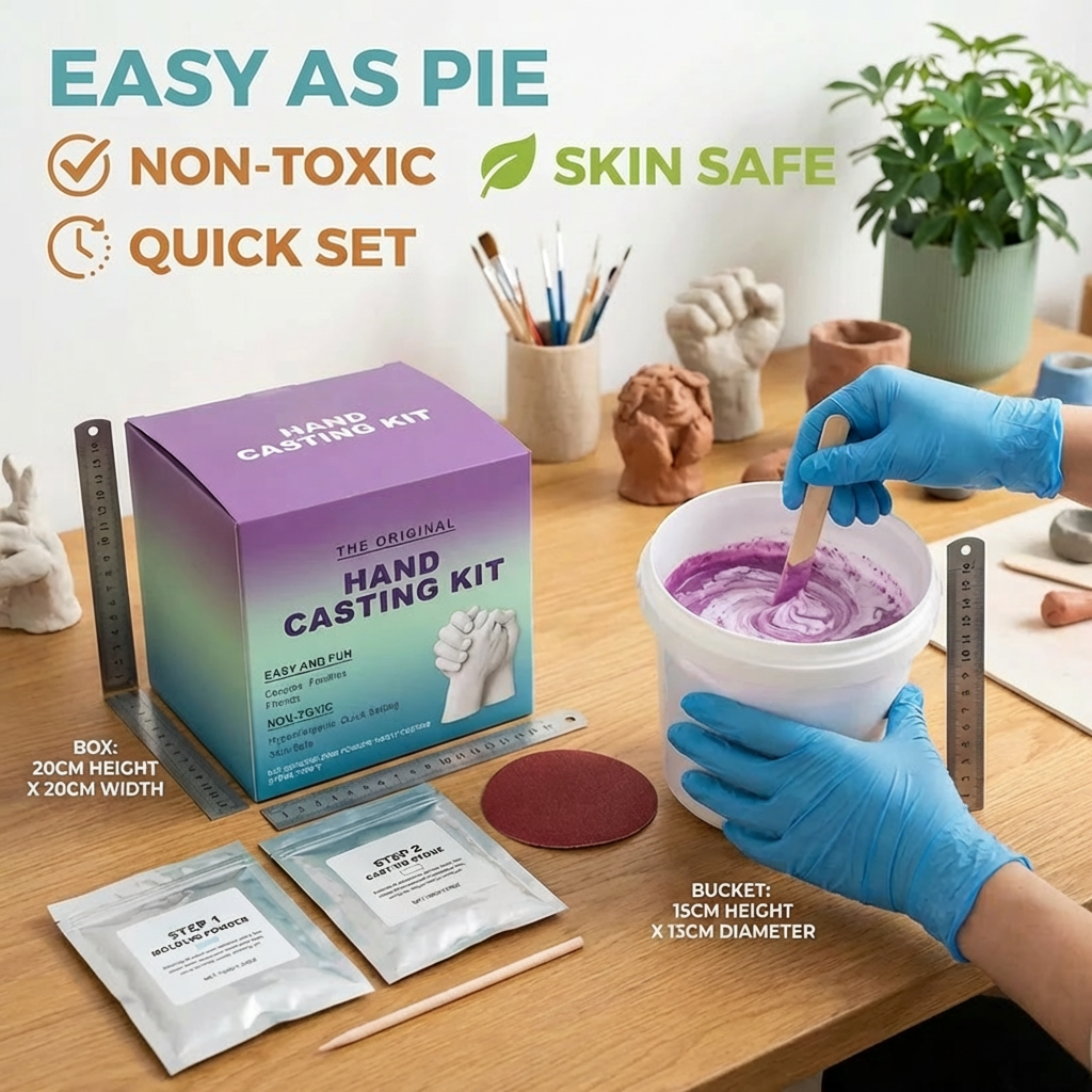 3D Hand Casting Kit for Families & Couples – Family Keepsake Set