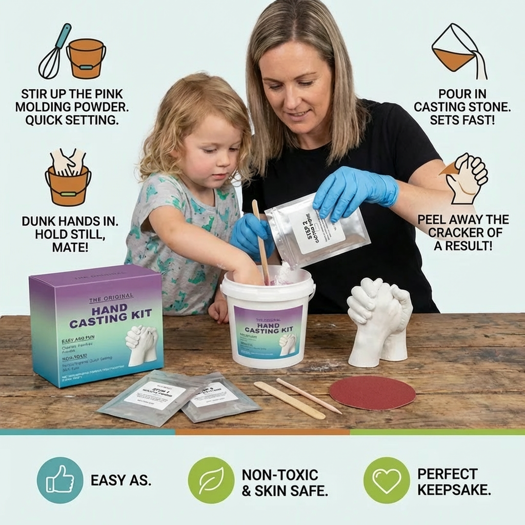3D Hand Casting Kit for Families & Couples – Family Keepsake Set