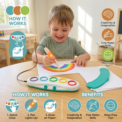 Magic Light Drawing Pen for Kids – Creative LED Art Toy with Music & Glow Effects