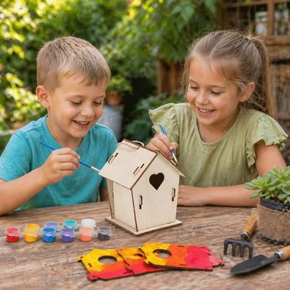 Colorful DIY Wooden Birdhouse Kit for Kids – Paint & Craft Set