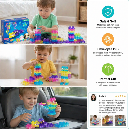 Sensory Soft Building Blocks for Kids – Soft, Squeezable Learning Blocks for Play & Fun
