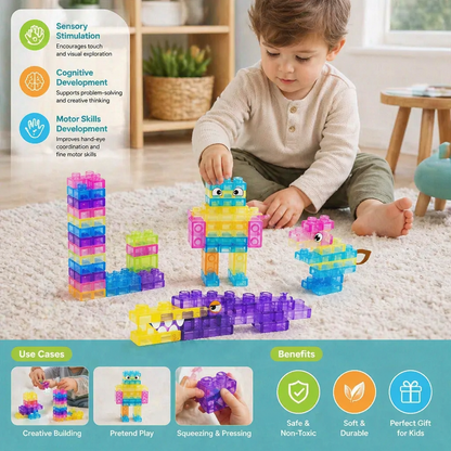 Sensory Soft Building Blocks for Kids – Soft, Squeezable Learning Blocks for Play & Fun