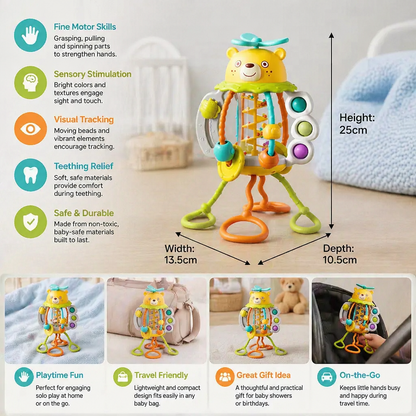 Pull-Along Baby Rattle – Cute Educational Toy for Early Development