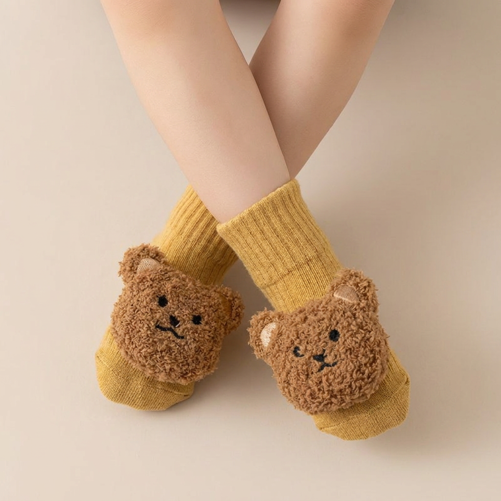 Teddy Bear Sherpa Knit Booties