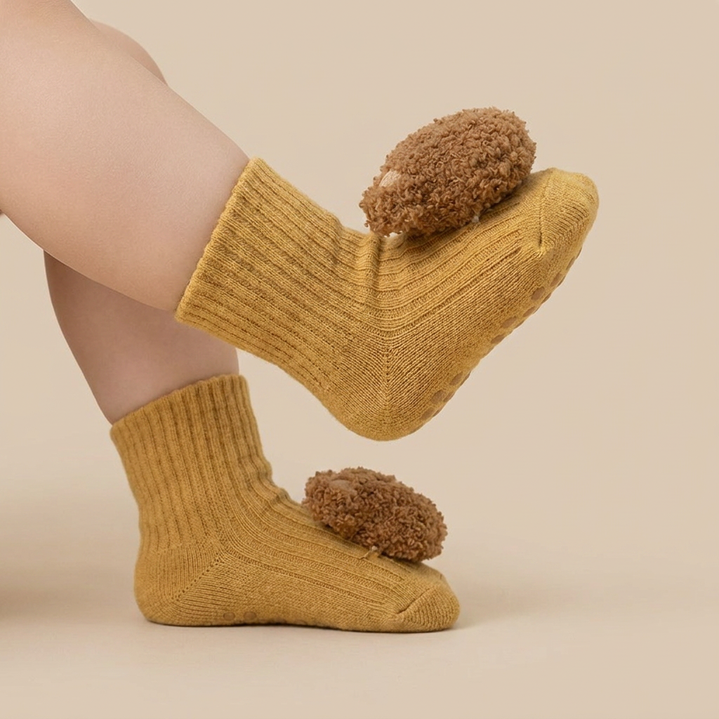Teddy Bear Sherpa Knit Booties