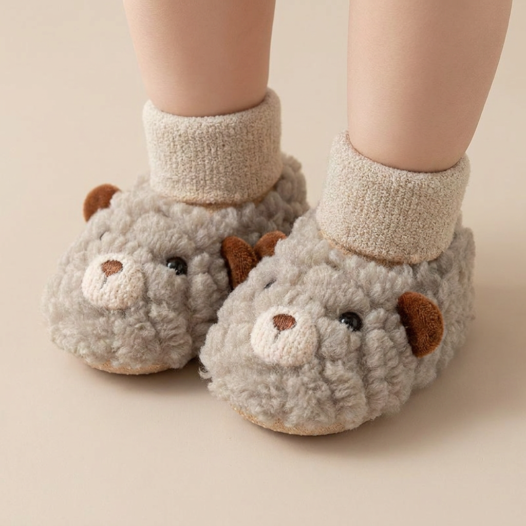 3D Teddy Bear Fluffy Socks