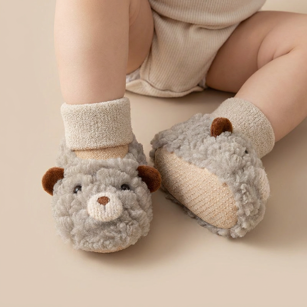 3D Teddy Bear Fluffy Socks