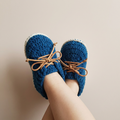 Crochet Lace-Up Booties