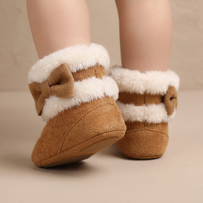 Quilted Bow Sherpa Cuff Boots