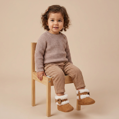 Quilted Bow Sherpa Cuff Boots