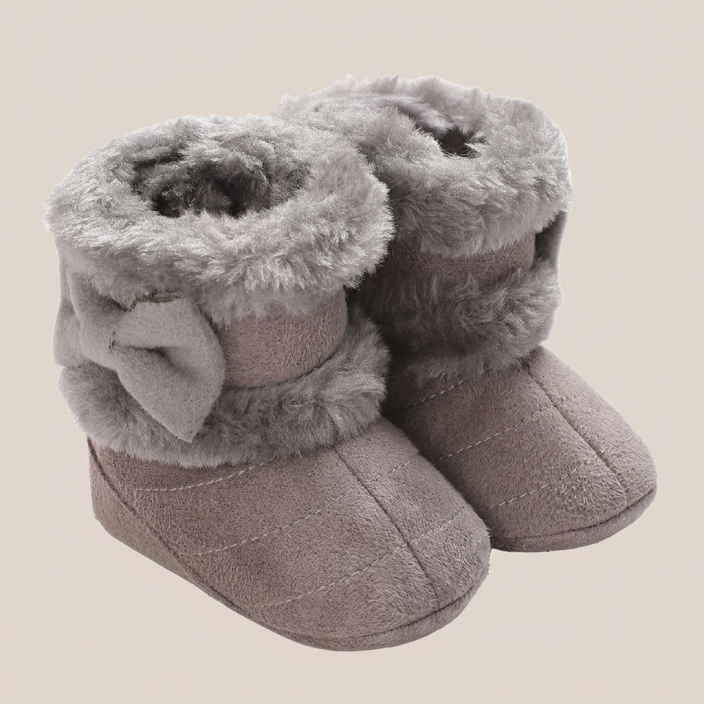 Quilted Bow Sherpa Cuff Boots