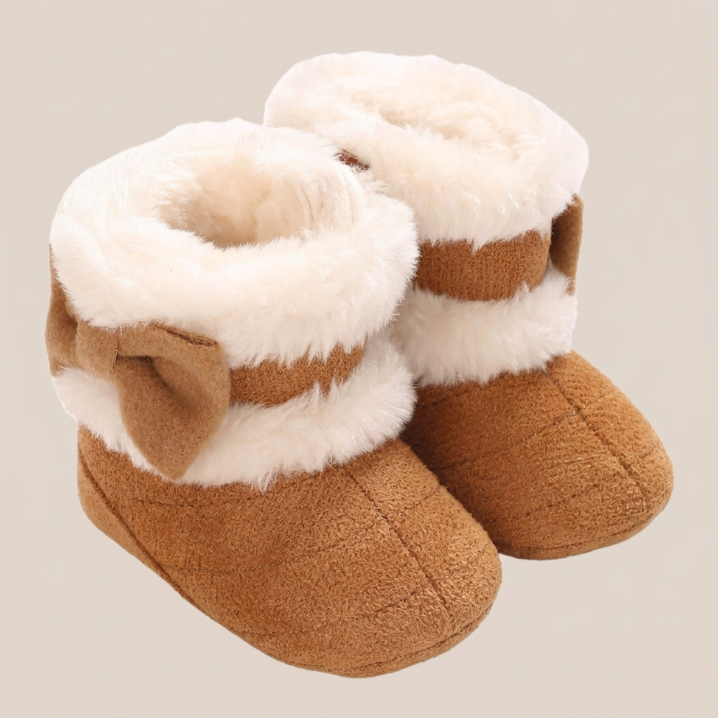 Quilted Bow Sherpa Cuff Boots