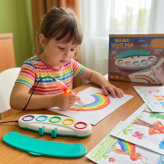Magic Light Drawing Pen for Kids – Creative LED Art Toy with Music & Glow Effects