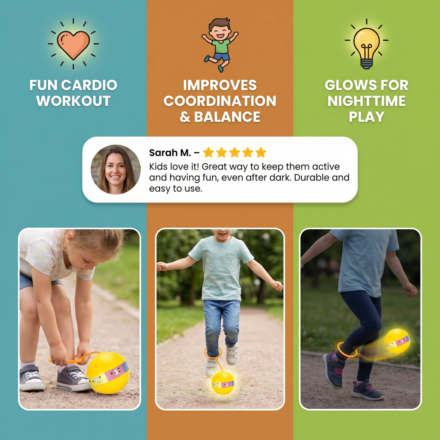 LED Ankle Skip Ball – Interactive Jumping Toy for Kids