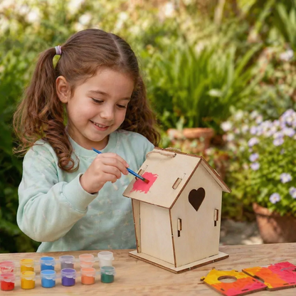 Colorful DIY Wooden Birdhouse Kit for Kids – Paint & Craft Set