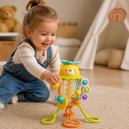 Pull-Along Baby Rattle – Cute Educational Toy for Early Development