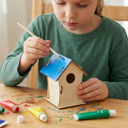 Colorful DIY Wooden Birdhouse Kit for Kids – Paint & Craft Set