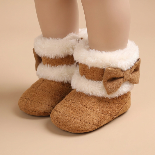 Quilted Bow Sherpa Cuff Boots